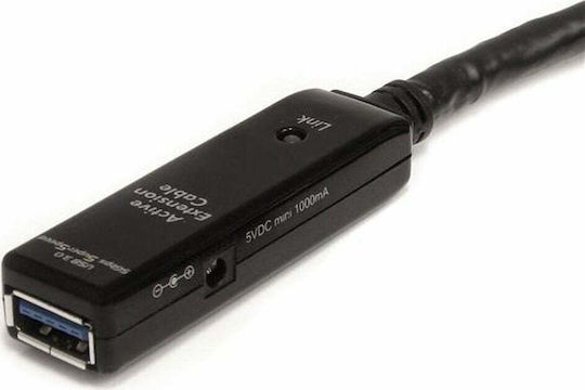 StarTech USB 3.0 Кабел USB-A мъжки - USB-A женски Черен 5м USB3AAEXT5M