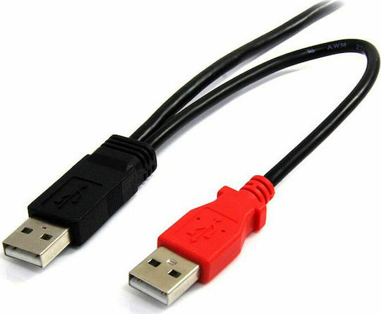 StarTech USB 2.0 Cablu USB-A - USB-A / mini USB-B Negru 1.8m USB2HABMY6