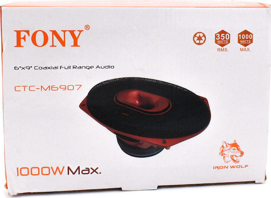 PerVoi Car Speaker CTC-M6907 6x9" with 400W RMS (Midrange)