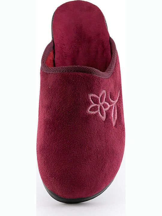CLARA-F04 Anatomical Women's Slippers Burgundy