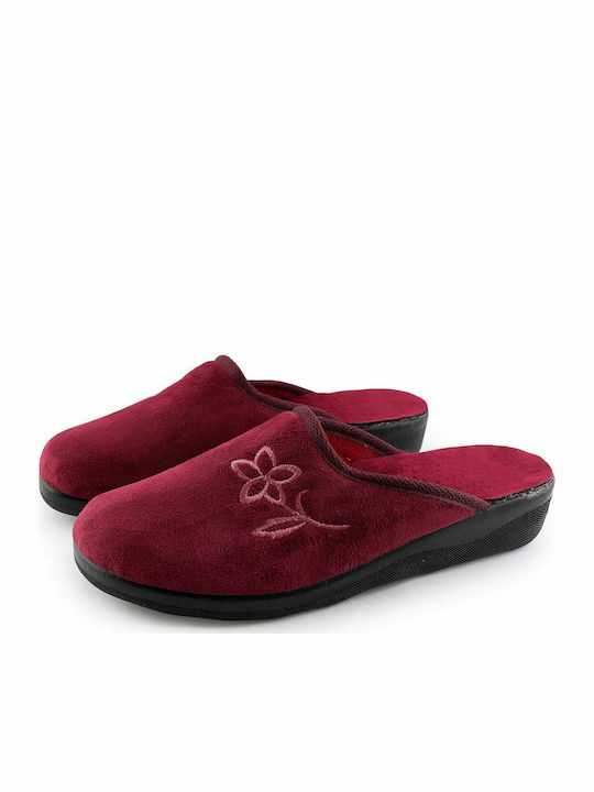 CLARA-F04 Anatomical Women's Slippers Burgundy