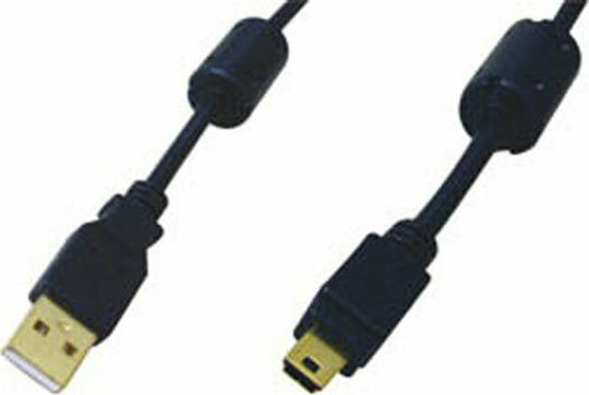 Tele USB 2.0 Kabel USB-A-Stecker - Mini-USB-B-Stecker Schwarz 2m