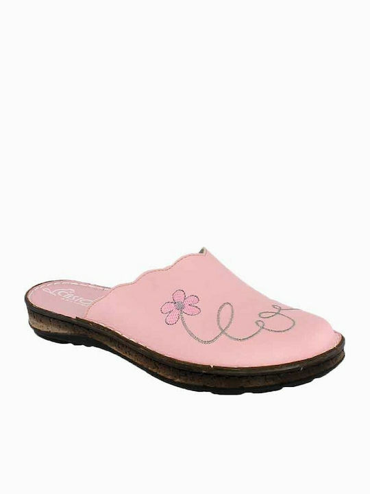 Anatomische Lederne Damen Hausschuhe Rosa