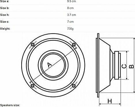 Peiying PY-AQ352C Σετ Ηχεία Αυτοκινήτου 3.5" με 30W RMS (2 Δρόμων)