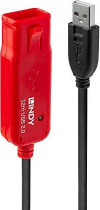 Lindy USB 2.0 Cable USB-A male - USB-A female Μαύρο 12m 42782