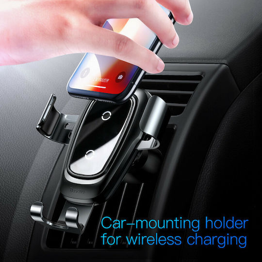 Baseus Gravity Metal Car Mobile Mount 4" - 6.5" with Adjustable Hooks Black