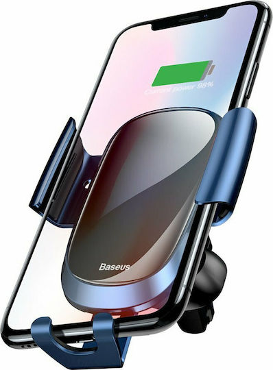 Baseus Glass Surface Gravity Car Mobile Mount with Adjustable Hooks Blue