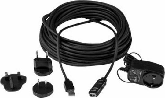 StarTech USB 2.0 Kabel USB-A-Stecker - USB-A-Buchse Schwarz 10m USB2AAEXT10M