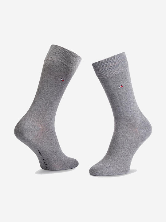 Tommy Hilfiger Men's Solid Color Socks Grey Melange 2Pack