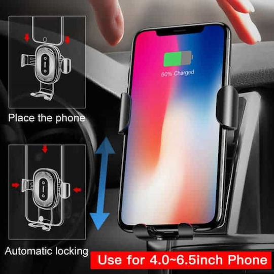 Energenie Smartphone Holder Car Mobile & Tablet Mount 4" - 6.5" with Adjustable Hooks Black