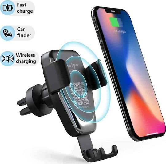 Energenie Smartphone Holder Car Mobile & Tablet Mount 4" - 6.5" with Adjustable Hooks Black