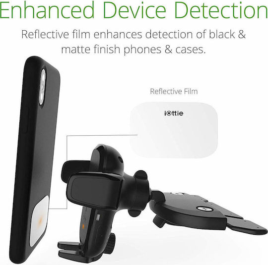 iOttie Auto Sense Wireless Qi Auto Handyhalterung mit verstellbaren Haken und Kabelloses Laden Schwarz