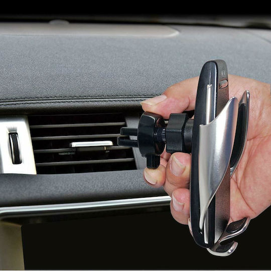 Rock Βάση Κινητού Αυτοκινήτου S5 Wireless Charging Mount με Ρυθμιζόμενα Άγκιστρα και Ασύρματη Φόρτιση