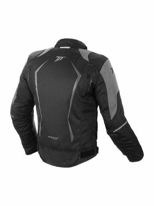 Seventy Degrees SD-JR47 Herren Motorradjacke 4 Jahreszeiten Wasserdicht Black/Grey