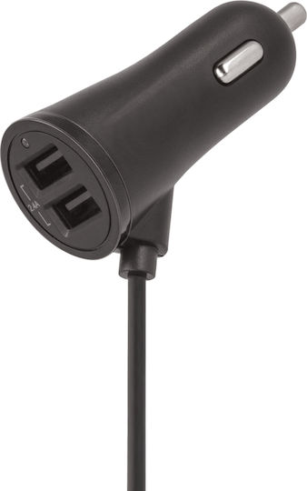 Maxlife MXCC-03 Car Charger 5.4A Fast Charging with Ports 4xUSB-A Black Color