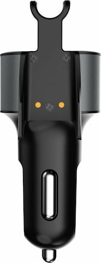 Dudao R10 Auto-Ladegerät 3.4A mit Anschlüssen: 2xUSB und Bluetooth-Kopfhörer Schwarz Farbe