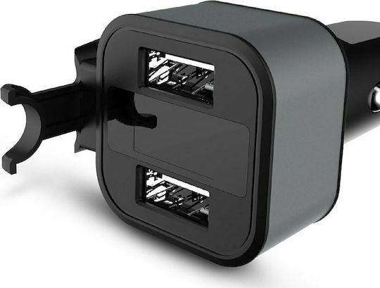 Dudao R10 Auto-Ladegerät 3.4A mit Anschlüssen: 2xUSB und Bluetooth-Kopfhörer Schwarz Farbe