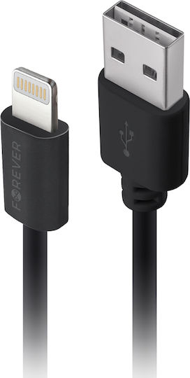 Forever M02 Car Charger 2A with one Port: 1xUSB with Cable Lightning Black Color