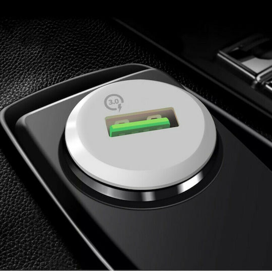 Dudao R4 Încărcător Auto 15W 4A Încărcare Rapidă cu un Port: 1xUSB Alb Culoare