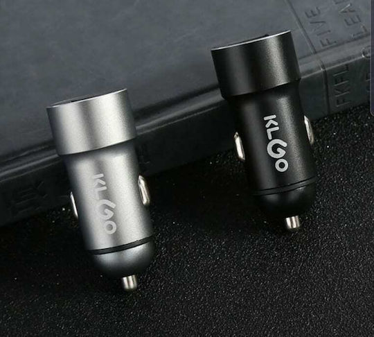 KLGO TC-03 Car Charger 3.4A with Ports 2xUSB-A Black Color