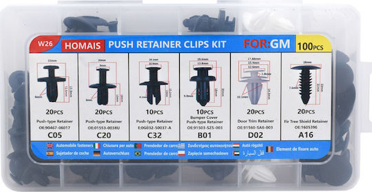 Car Plastic Clips 100pcs