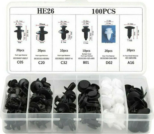 Car Plastic Clips 100pcs