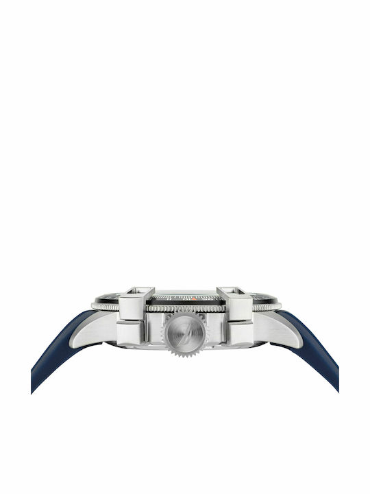 Nautica Ανδρικό Ρολόι 46mm Χρονογράφος Μπαταρίας με Μπλε Καουτσούκ Λουράκι