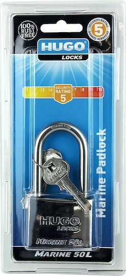 Hugo Locks Marine L Stahl Vorhängeschloss Verlängert mit Schlüssel 30mm 1Stück