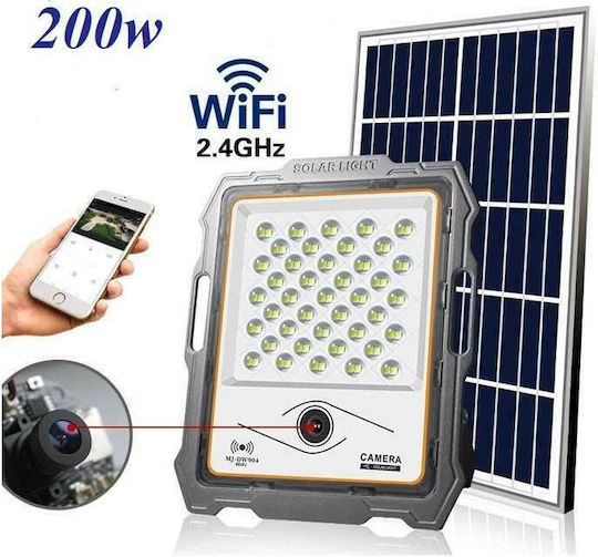 Factory Στεγανός Ηλιακός Προβολέας LED 200W Ψυχρό Λευκό 6500K WiFi IP66