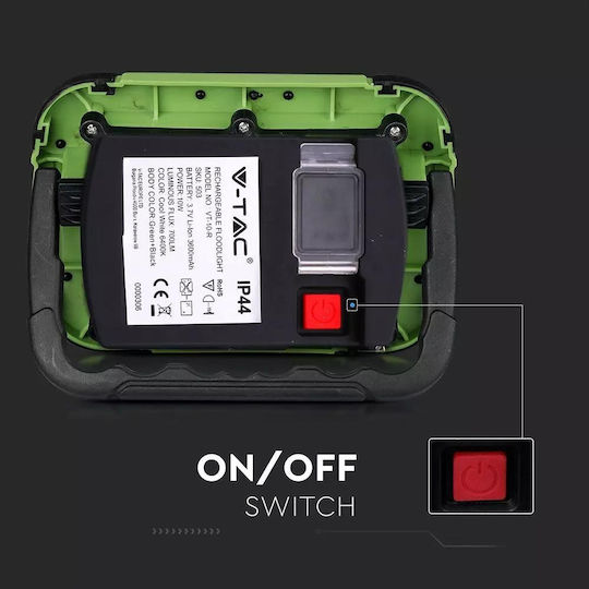 V-TAC Rechargeable Jobsite Light LED IP44 with Brightness up to 700lm VT-11-R