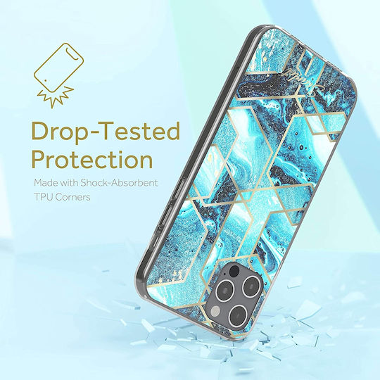 Ghostek Stylish Scarlet Back Cover Σιλικόνης Blue Waves (iPhone 12 Pro Max)