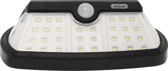 Andowl Wall Mounted Solar Light 50W 700lm Cold White 6000K with Motion Sensor IP65 18cmx11cmx5.5cmcm