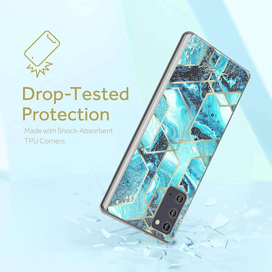 Ghostek Stylish Scarlet Back Cover Σιλικόνης Blue Waves (Galaxy Note 20)