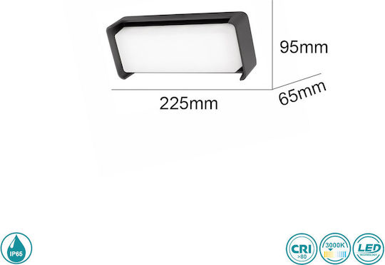 SoleLuce Wandmontierte Außen-Deckenleuchte LED IP65