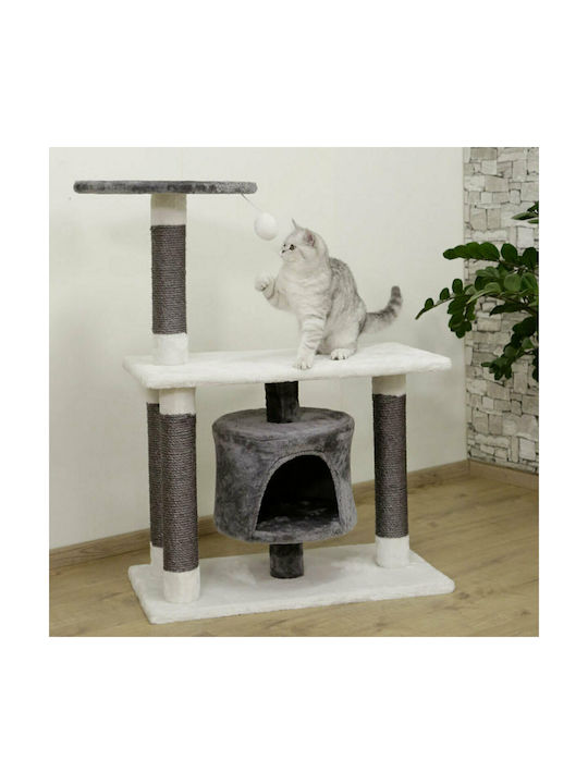Kerbl Scratching Post Cat Trees Gray 3 levels 70x35x96cm