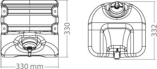 Lampa L6702.3 Πλαστικό Μπιτόνι με Κάνουλα και Δοχείο Σαπουνιού 18lt