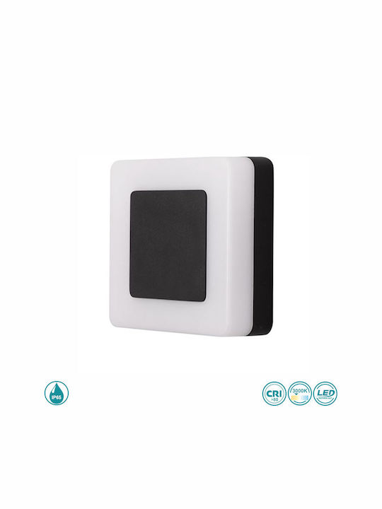 SoleLuce Επιτοίχια Εξωτερική Πλαφονιέρα LED IP65