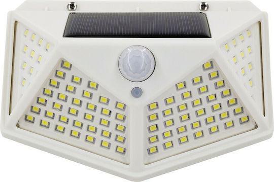 GloboStar Επιτοίχιο Ηλιακό Φωτιστικό 10W 1000lm Ψυχρό Λευκό 6000K με Αισθητήρα Κίνησης και Φωτοκύτταρο IP65 13.6x5.2x9εκ.