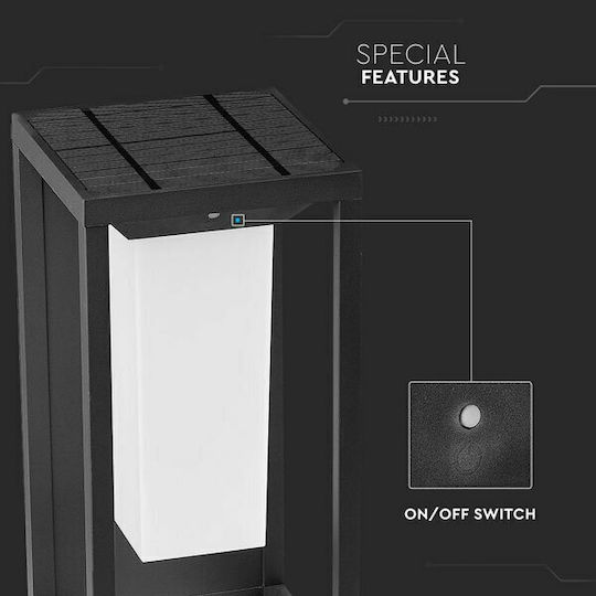 V-TAC Wall Mounted Solar Light Traffic light 2W 220lm Warm White 3000K with Motion Sensor and Photocell IP65 14cmx14cmx29cmcm