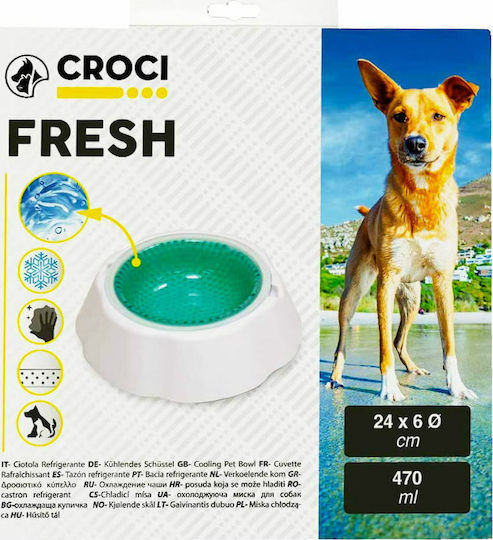 Croci Ciotola Kunststoff Schalen Futter & Wasser für Hund & Katze 470ml in Weiß Farbe