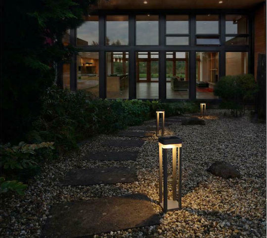 Lutec Cube Solar Light Floor 1W 100lm Warm White 3000K with Photocell IP44 45cmx12cmx12cmcm