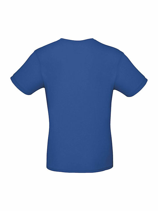 B&C E150 Ανδρικό Διαφημιστικό T-shirt Κοντομάνικο Royal Blue