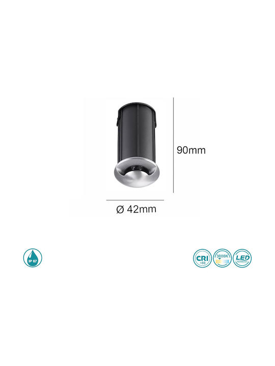 SoleLuce Spot Außenstehlampe IP67 Silber