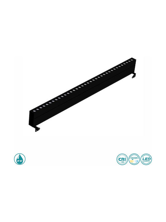 SoleLuce Außenstehlampe Wall Washer 300W IP67 Schwarz