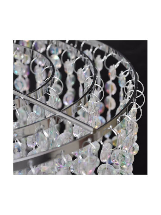 vidaXL Candelabru Ø22.5cm cu Cristale Transparent 241116