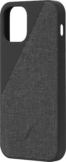 Native Union Clic Canvas Umschlag Rückseite Stoff Schwarz (iPhone 12 mini)