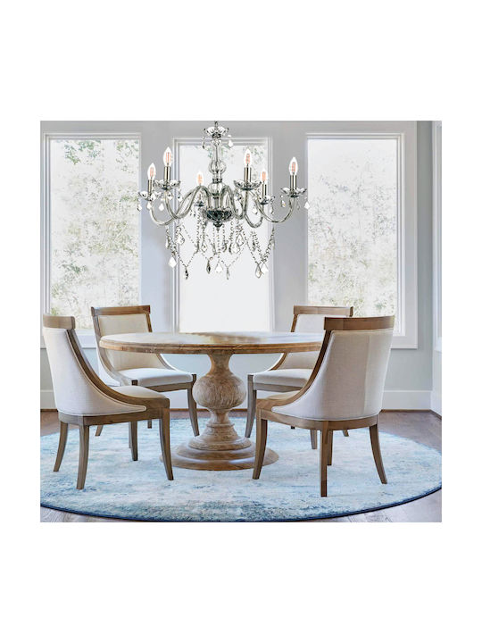Inlight 5314-6 Πολυέλαιος Ø68cm με Κεράκια Φιμέ Inlight 5314-6 Πολυέλαιος Ø68cm με Κεράκια Φιμέ