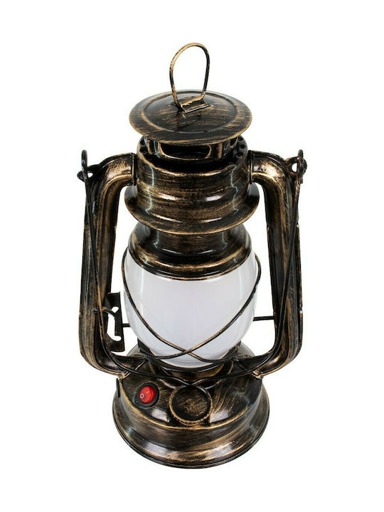 GloboStar Flame Effect Decorative Lamp Lattern Bronze