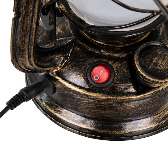 GloboStar Flame Effect Dekorative Lampe Laterna Bronze