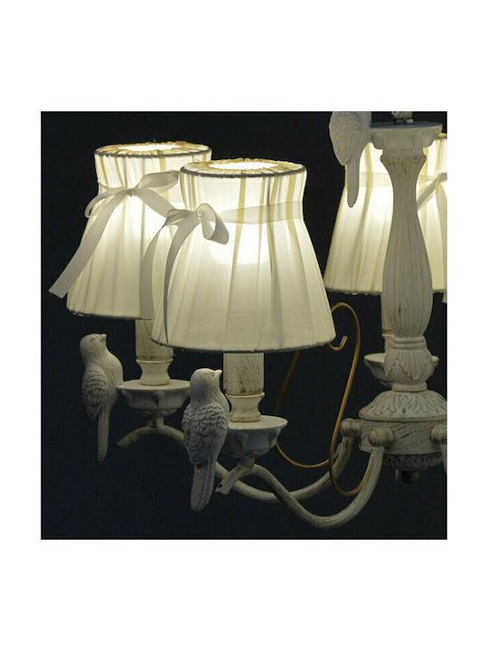 Aca Ekavi Chandelier Lampshade 5xE14 White 58cm EG166085PW